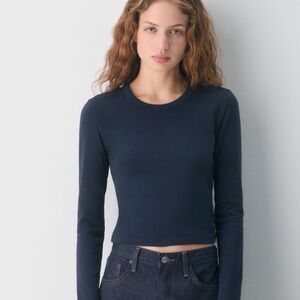 Lucy Paris Long-Sleeve Black Crewneck Top - Women